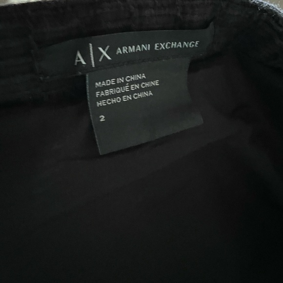 Armani Exchange Women’s Textured Pleated A-Line Skirt 2 Black - Picture 9 of 12